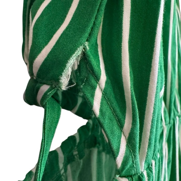Walter Baker Cut Out Midriff Cotton Meera Dress Green Kelly Stripe size S NWT - Picture 13 of 14